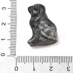 天然ラルビカイト彫刻の犬の置物  ホームオフィスのデスクトップ装飾用  10~13x16~18x24~25mm&nbsp;DJEW-L023-A09