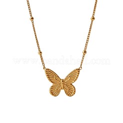 304 Stainless Steel Butterfly Pendant Necklaces for Women&nbsp;WG3CA99-01