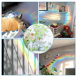 ポリ塩化ビニールのガラスのステッカー  静電気でくっつくウィンドウステッカー  長方形  星の模様  220x300x0.2mm&nbsp;DIY-WH0449-57B