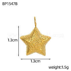304 Stainless Steel Pendants&nbsp;STAS-OY002-61G