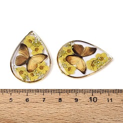 Transparent Epoxy Resin Pendants&nbsp;RESI-T059-20
