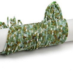 天然クリソプレーズビーズ連売り  コラム  4~4.5x2mm  穴：0.7mm  約88~92個/連  14.49~14.96''（36.8~38センチメートル）&nbsp;LS-G-M389-22