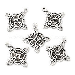 合金のチベット風チャーム  アンティークシルバー  28x25x2mm  穴：1.8mm&nbsp;PALLOY-I220-07AS