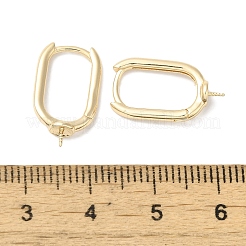 真鍮製スタッドピアスパーツ  カドミウムフリー＆ニッケルフリー＆鉛フリー  18KGP本金メッキ  18x4mm  ピン：0.9mm&nbsp;KK-U013-07G