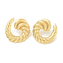 Texture Vortex 304 Stainless Steel Stud Earrings for Women&nbsp;EJEW-K278-35G