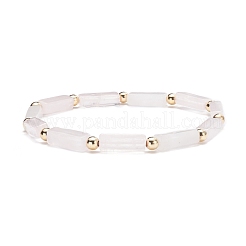 Natural Stones Rectangle Beads Stretch Bracelet&nbsp;BJEW-JB07506