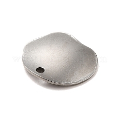 変色しない304ステンレススチールペンダント  ナゲット  ステンレス鋼色  15x17x2.5mm  穴：1.8mm&nbsp;STAS-I694-37P