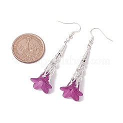 アクリルビーズイヤリング3組  鉄パーツ  真鍮のピアスフック  女性のためのジュエリー  ミックスカラー  65.5~66x18mm  3ペア/セット&nbsp;EJEW-TA00460