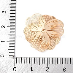 真鍮製ビーズキャップ  花  カドミウムフリー＆ニッケルフリー＆鉛フリー  ライトゴールド  25x4mm  穴：0.8mm&nbsp;KK-P298-01KCG