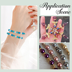 200Pcs 10 Colors Brass Rhinestone Spacer Beads&nbsp;RB-SP001-08A