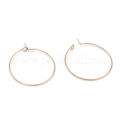 Ion Plating(IP) 316L Surgical Stainless Steel Hoop Earring Findings&nbsp;STAS-D164-01RG