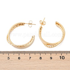 201 Stainless Steel Hoop Earrings&nbsp;LS-EJEW-Q026-19G