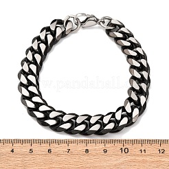 304 Stainless Steel Cuban Link Chain Bracelets for Men Women&nbsp;BJEW-C124-04B-02
