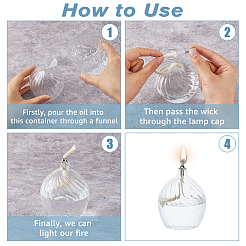 Transparent Glass Kerosene Lamp&nbsp;AJEW-WH0314-458