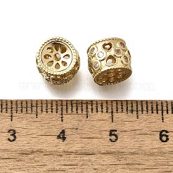 真鍮製透明キュービックジルコニアコラムマルチ連リンク  長持ちメッキ  ラックめっき  ゴールドカラー  9x7mm  穴：1.8mm&nbsp;KK-M316-11G