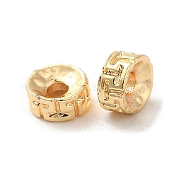 ラックメッキ合金ビーズ  長持ちメッキ  カドミウムフリー＆鉛フリー  文字tの列  ゴールドカラー  6~6.5x3mm  穴：2mm&nbsp;FIND-WH0118-03G
