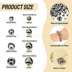36Pcs 4 Styles Tibetan Style dZi 3-Eye Beads&nbsp;G-TA0002-68