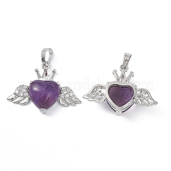 Natural Amethyst Pendants&nbsp;G-P492-02P-03