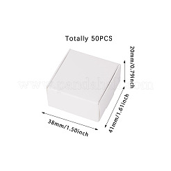 紙製の折りたたみボックス  段ボール箱  私書箱  正方形  ホワイト  4.1x3.8x2cm&nbsp;CON-TAC0010-93B