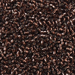 MIYUKIデリカビーズ  シリンダー  日本製シードビーズ  11/0  （db0150)シルバー裏地ルートビール  1.3x1.6mm  穴：0.8mm  約2000PCS /ボトル  10 G /ボトル&nbsp;SEED-JP0008-DB0150