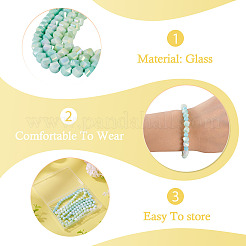 2 Strands 2 Colors Anti-Tarnish Electroplate Glass Beads Strands&nbsp;GLAA-TA0003-67