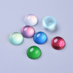 半透明の樹脂カボション  半円/ドーム  ミックスカラー  10x4.5mm&nbsp;RESI-S361-10mm-M