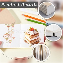 ポータブルアート描画スケッチブック2冊  正方形  ビスク  82x82x20mm  58枚/枚&nbsp;AJEW-SP0001-47A
