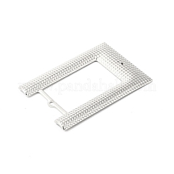 変色しない304ステンレススチールペンダント  長方形チャーム  ステンレス鋼色  49x32.5x2mm  穴：2mm&nbsp;STAS-L268-014P