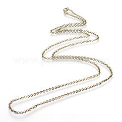 Iron Rolo Chains Necklace Making&nbsp;MAK-R015-45cm-AB