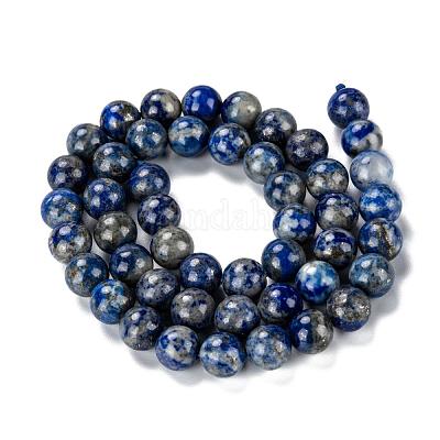 Natural Lapis Lazuli Round Bead Strands&nbsp;G-E262-01-8mm-1