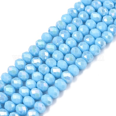 Electroplate Glass Beads Strands&nbsp;EGLA-A044-P4mm-B08-1