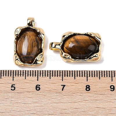 Brass with Gemstone Pendants&nbsp;KK-Q030-25A-G-1