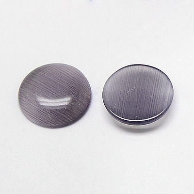キャッツアイカボション  半円  グレー  12x3mm&nbsp;CE-J002-12mm-10-1