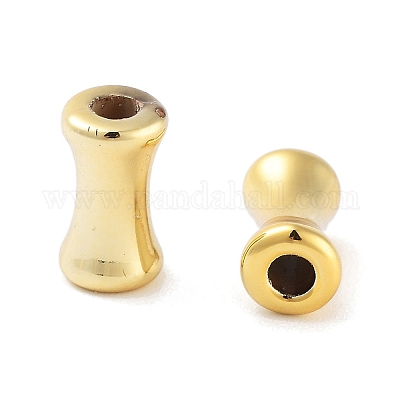 CCBプラスチックビーズ  コラム  ゴールドカラー  11x5.5mm  穴：2.5mm&nbsp;CCB-K013-03G-1