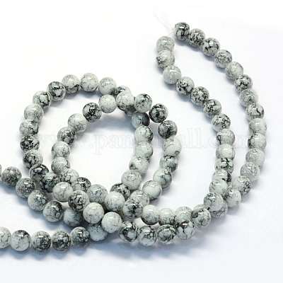 Baking Paint Glass Round Bead Strands&nbsp;X-DGLA-Q019-8mm-42-1