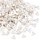 Brass Beads, Triangle, Silver, 4x4.5x2mm, Hole: 1.4mm