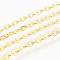 Iron Cable Chains, Unwelded, Popular for Jewelry Making, Important Decoration, Cadmium Free & Nickel Free & Lead Free, Flat Oval, Golden, 3x2x0.6mm, about 32.8 Feet(10m)/roll