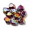 UV Plating Rainbow Iridescent Acrylic Beads, Heart, Dark Red, 22x23x13mm, Hole: 3.5mm