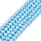 Electroplate Glass Beads Strands, Opaque Solid Color, AB Color Plated, Faceted, Rondelle, Light Sky Blue, 4x3mm, Hole: 0.8~1mm, about 105~110pcs/strand, 38~39cm