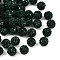 Polymer Clay Rhinestone Beads, Pave Disco Ball Beads, Grade A, Half Drilled, Round, Emerald, PP9(1.5.~1.6mm), 6mm, Hole: 1.2mm