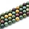 Natural Quartz Beads Strands, Dyed, Round, Imitation Ocean Jasper, Cadet Blue, 8~8.5mm, Hole: 0.9~1mm, about 45~47pcs/strand, 14.96~15.35 inch(38~39cm)