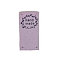 Handmade Microfiber Leather Labels, Rectangle, Garland, Lilac, 50x25mm