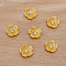 Resin Cabochons, Flower, Goldenrod, 11mm