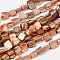 Erose Natural Shell Beads Strands, Dyed, Orange, about 8~17.5mm long, 5~8mm wide, about 40pcs/strand, hole: about 1mm, 16 inch