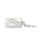 Brass Box Clasps, Cadmium Free & Nickel Free & Lead Free, Rectangle, Platinum, 28~29x7.5x6mm, Hole: 1.4mm and 1.2mm