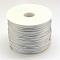 Nylon Satin Rattail Cords, Beading Threads for Bracelet Jewelry Making Chinese Knot Macrame Craft, Light Grey, 1.0mm, about 76.55 yards(70m)/roll