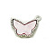 Alloy & Cellulose Acetate Pendants, Butterfly, Pink, 16.5x18mm