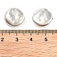 CCBプラスチックビーズ  フラットラウンド  プラチナ  14x5.5mm  穴：1.5mm  724個/ 500g&nbsp;CCB-S164-08P-3