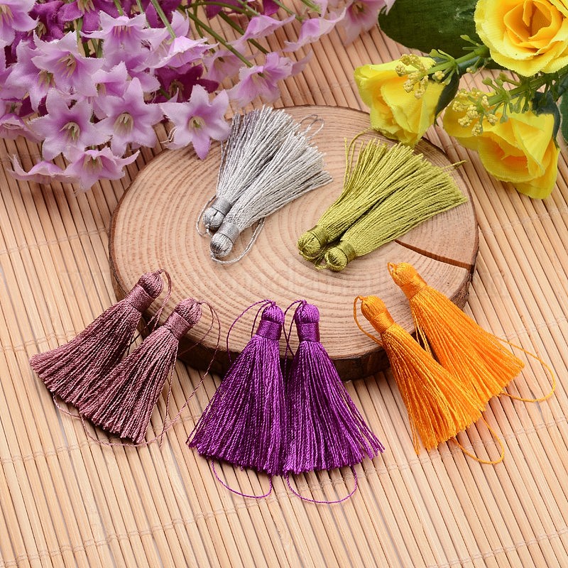 Wholesale Nylon Thread Tassel Big Pendant Decorations Pandahall