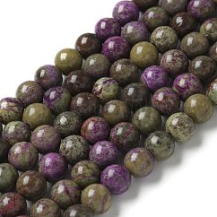 Natural Atlantisite Stichtite Beads Strands, Round, 6mm, Hole: 0.8mm, about 67pcs/strand, 15.83 inch(40.2cm)